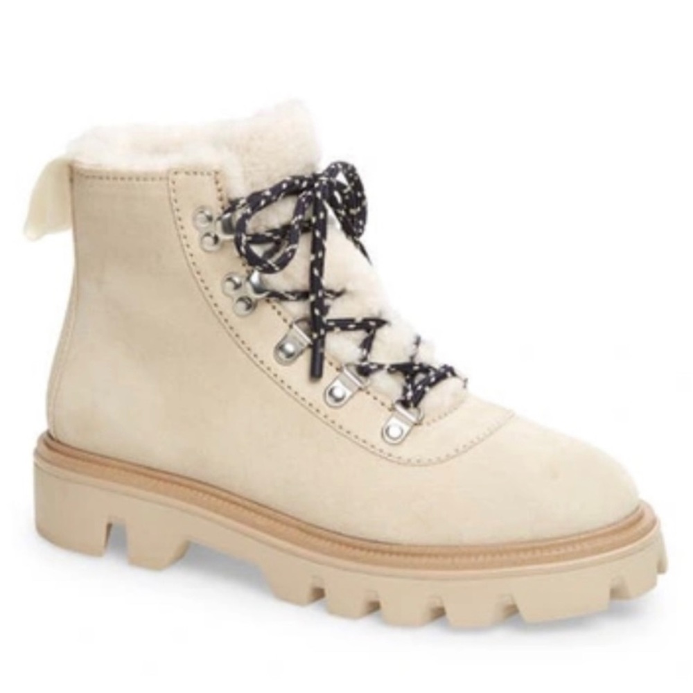 NEW Rag & Bone Sherpa Lined Quest Boot Cream Sz 5